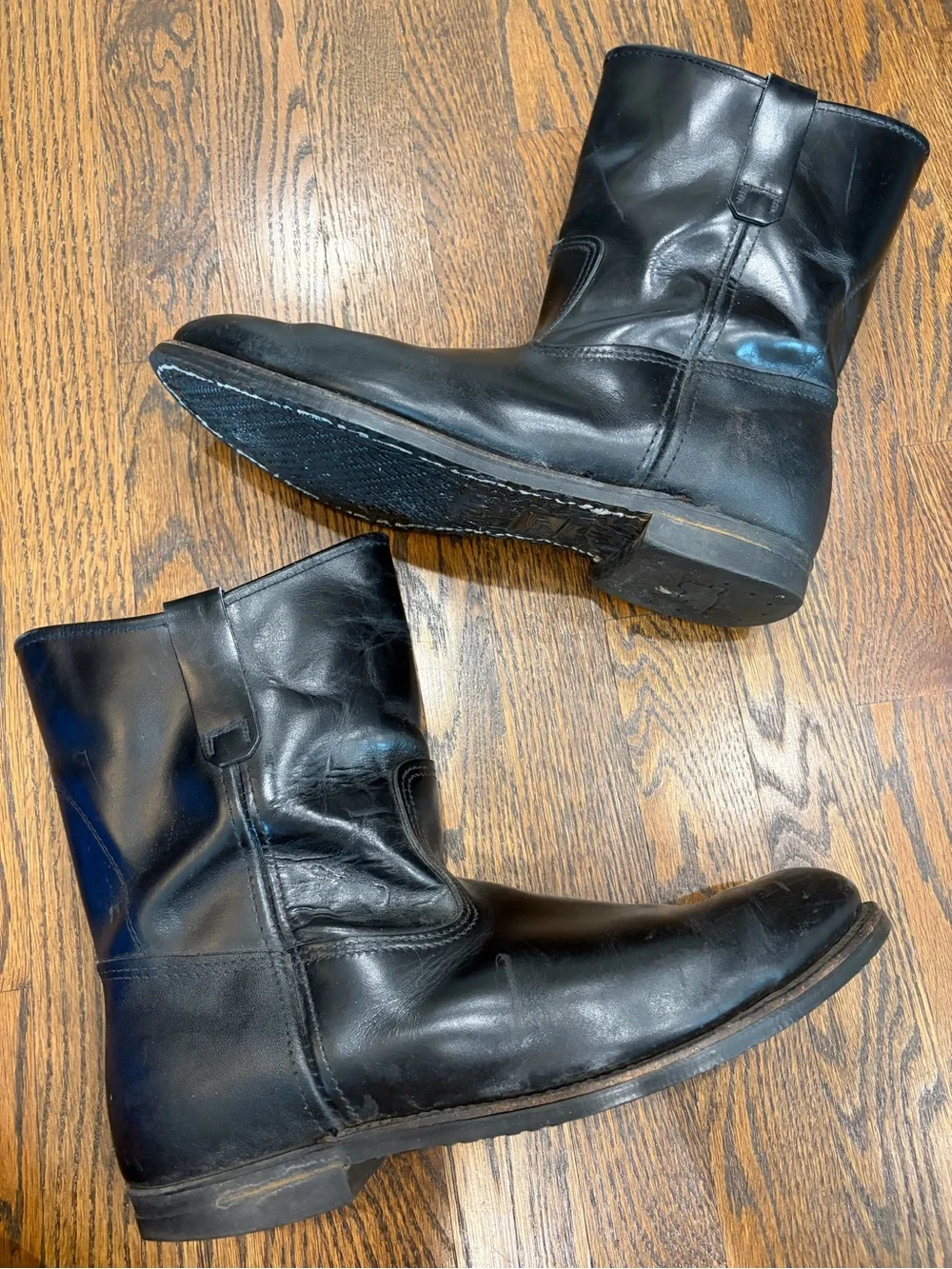 RED WING SHOES Vintage Pecos Boots Black Leather